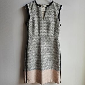 J.Crew Sleeveless Sheath Textured-Tweed Dress in Women's 8